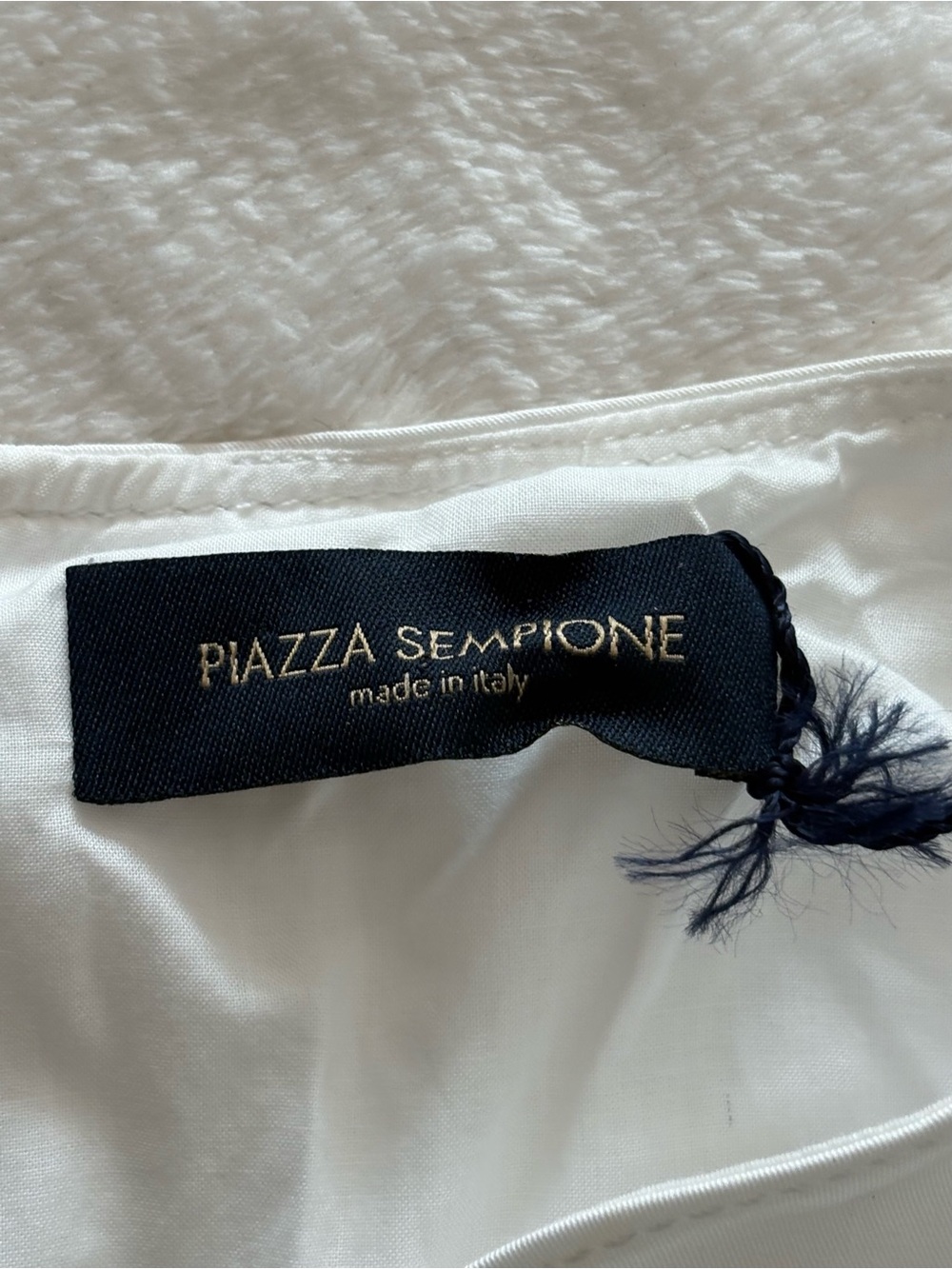 Piazza Sempione White Cap-Sleeve Gathered-Waist Midi Dress - Picture 4 of 7